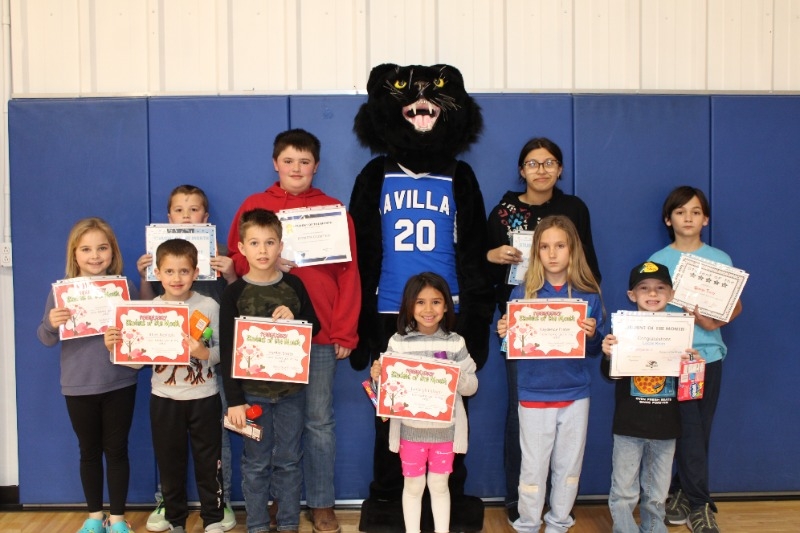 Avilla R13 Schools Congratulations February Students of the Month