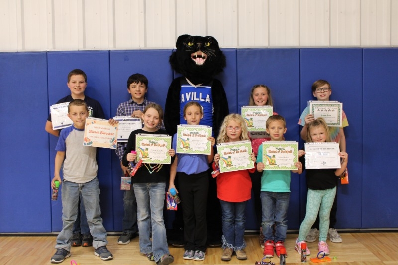 Avilla R13 Schools March Students of the Month